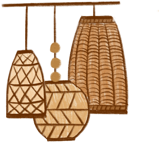 Interior Furniture Rattan Lamp